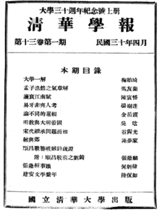 清华大学学报办刊历史