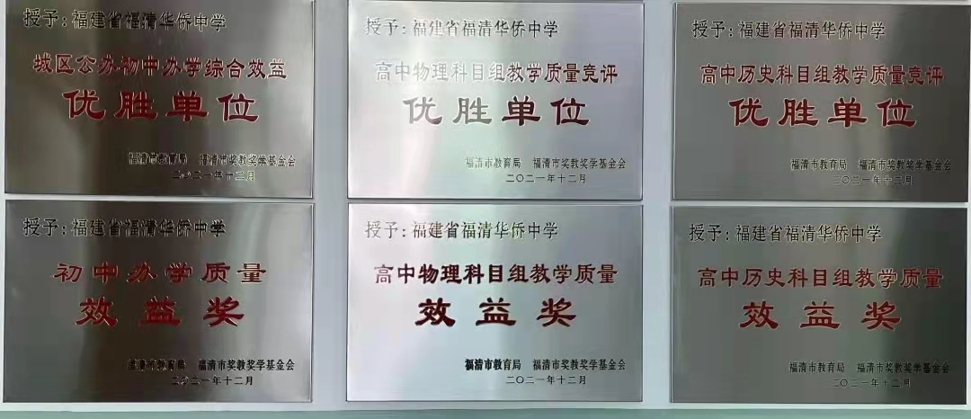 福建省福清华侨中学学校荣誉