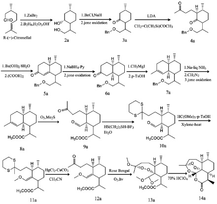 青蒿素化学合成1983年