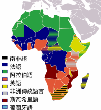 官方语言非洲阿尔及利亚：阿拉伯语埃及：阿拉伯语埃塞俄比亚：英