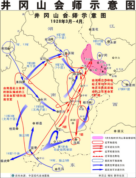 八一南昌起义部队会合会昌战斗后