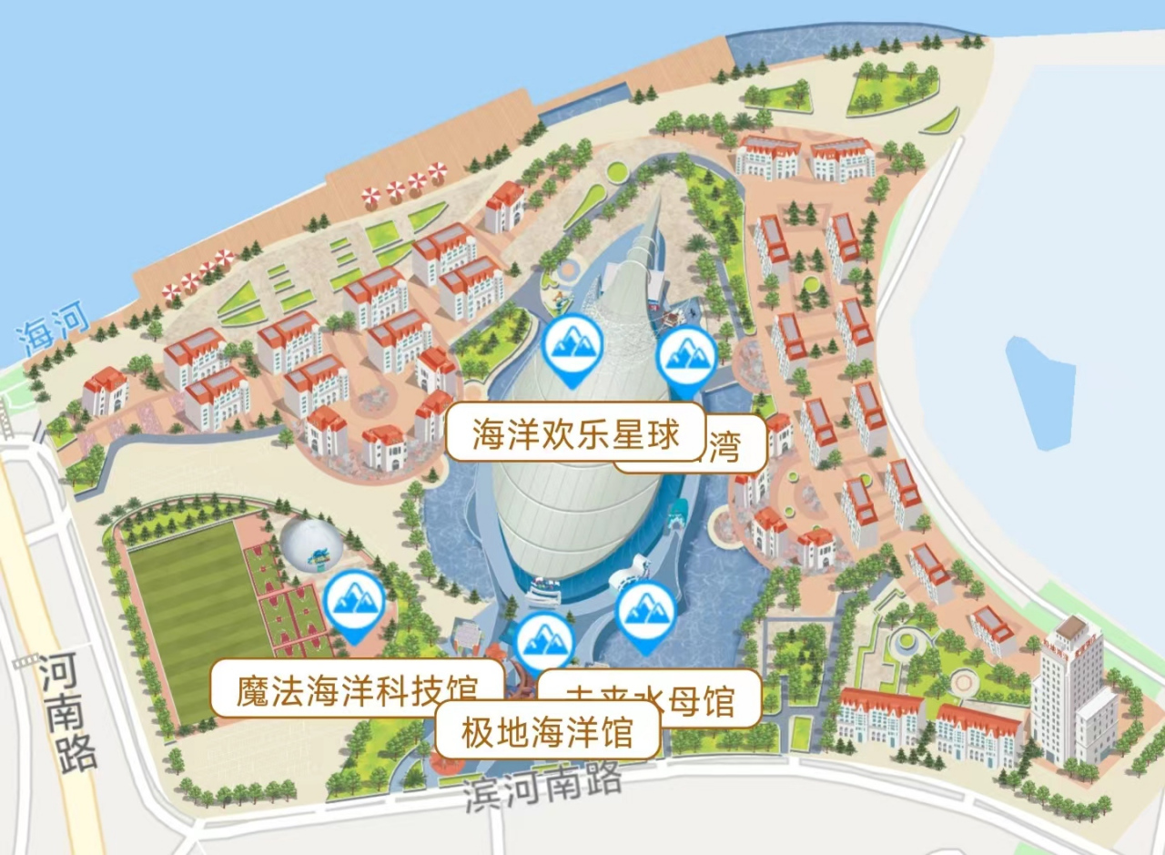 天津海昌极地海洋公园建筑格局