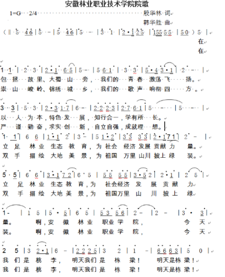 安徽林业职业技术学院精神文化