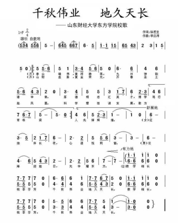 山东财经大学东方学院精神文化校训厚德明志