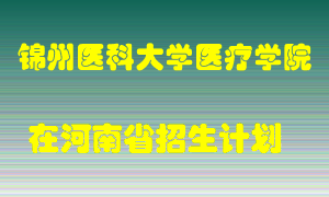 锦州医科大学医疗学院在河南招生计划录取人数