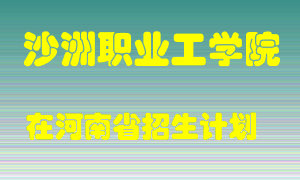 沙洲职业工学院在河南招生计划录取人数