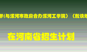 河南工业大学(与漯河市政府合办漯河工学院）（就读地在漯河）在河南招生计划录取人数
