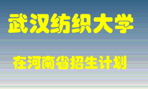 武汉纺织大学在河南招生计划录取人数