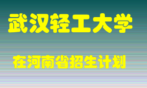 武汉轻工大学在河南招生计划录取人数