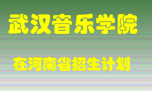 武汉音乐学院在河南招生计划录取人数