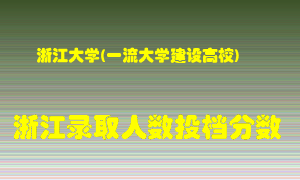 浙江大学2021年在浙江招生计划录取人数投档分数线