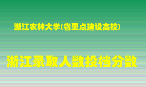 浙江农林大学2021年在浙江招生计划录取人数投档分数线