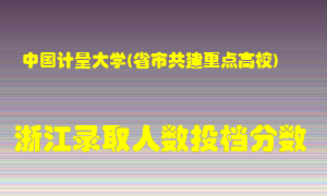 中国计量大学2021年在浙江招生计划录取人数投档分数线