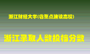 浙江财经大学2021年在浙江招生计划录取人数投档分数线