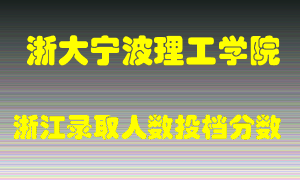 浙大宁波理工学院2021年在浙江招生计划录取人数投档分数线