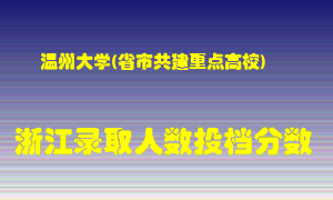 温州大学2021年在浙江招生计划录取人数投档分数线