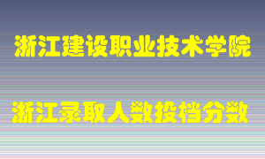 浙江建设职业技术学院2021年在浙江招生计划录取人数投档分数线