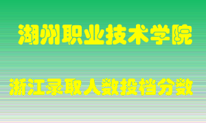 湖州职业技术学院2021年在浙江招生计划录取人数投档分数线