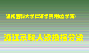 温州医科大学仁济学院2021年在浙江招生计划录取人数投档分数线