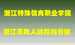 浙江特殊教育职业学院2021年在浙江招生计划录取人数投档分数线