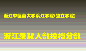 浙江中医药大学滨江学院2021年在浙江招生计划录取人数投档分数线