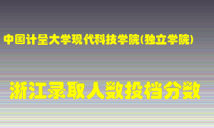 中国计量大学现代科技学院2021年在浙江招生计划录取人数投档分数线