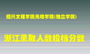 绍兴文理学院元培学院2021年在浙江招生计划录取人数投档分数线