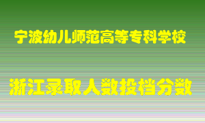 宁波幼儿师范高等专科学校2021年在浙江招生计划录取人数投档分数线