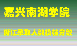 嘉兴南湖学院2021年在浙江招生计划录取人数投档分数线