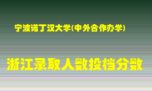 宁波诺丁汉大学2021年在浙江招生计划录取人数投档分数线