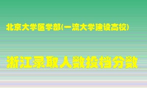 北京大学医学部2021年在浙江招生计划录取人数投档分数线