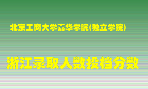 北京工商大学嘉华学院2021年在浙江招生计划录取人数投档分数线