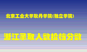 北京工业大学耿丹学院2021年在浙江招生计划录取人数投档分数线