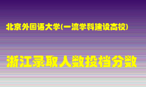 北京外国语大学2021年在浙江招生计划录取人数投档分数线