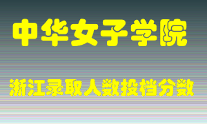 中华女子学院2021年在浙江招生计划录取人数投档分数线