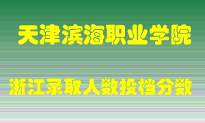 天津滨海职业学院2021年在浙江招生计划录取人数投档分数线