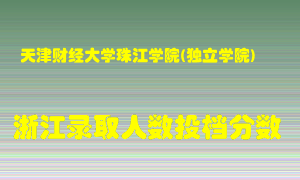 天津财经大学珠江学院2021年在浙江招生计划录取人数投档分数线