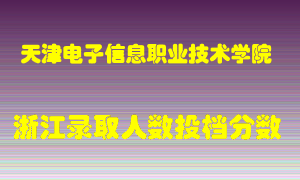 天津电子信息职业技术学院2021年在浙江招生计划录取人数投档分数线