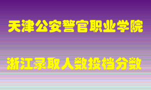 天津公安警官职业学院2021年在浙江招生计划录取人数投档分数线