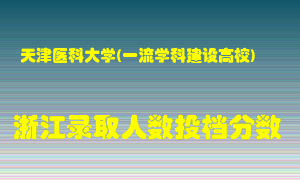 天津医科大学2021年在浙江招生计划录取人数投档分数线