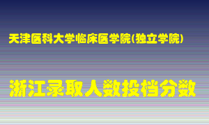 天津医科大学临床医学院2021年在浙江招生计划录取人数投档分数线