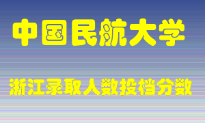 中国民航大学2021年在浙江招生计划录取人数投档分数线