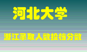 河北大学2021年在浙江招生计划录取人数投档分数线