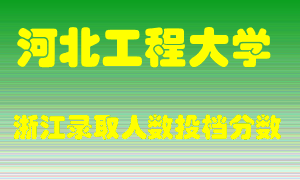 河北工程大学2021年在浙江招生计划录取人数投档分数线