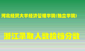 河北经贸大学经济管理学院2021年在浙江招生计划录取人数投档分数线