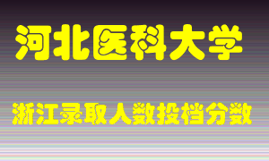 河北医科大学2021年在浙江招生计划录取人数投档分数线