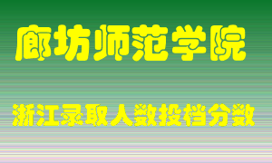 廊坊师范学院2021年在浙江招生计划录取人数投档分数线