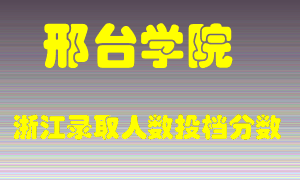 邢台学院2021年在浙江招生计划录取人数投档分数线