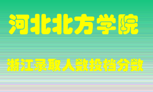 河北北方学院2021年在浙江招生计划录取人数投档分数线