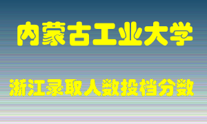 内蒙古工业大学2021年在浙江招生计划录取人数投档分数线